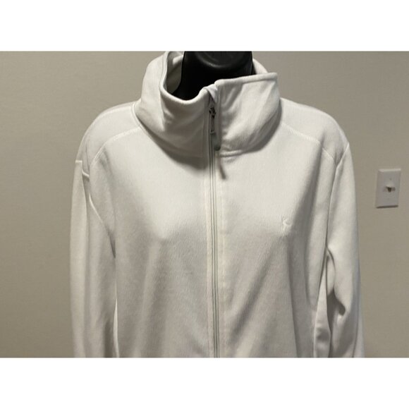 Danskin Now Jacket Womens Size XL(16/18) White Long Sleeves Zippered Pockets - Picture 2 of 11